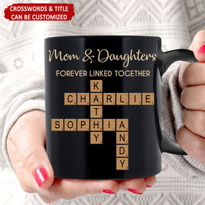 Brothers & Sisters Forever Linked Together Crossword Puzzle Art Personalized Mug