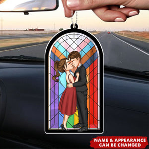 Door Couple Love Pride Month - Personalized Car Ornament