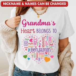 Gift For Grandma's Heart Belongs To T-Shirt