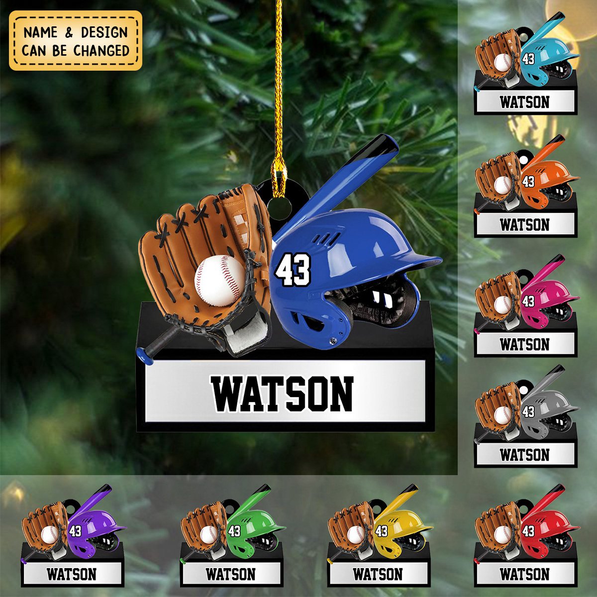 Personalized Christmas Ornament For Baseball Lover