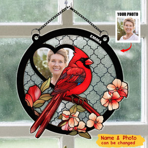 Cardinal I'm By Your Side - Personalized Window Hanging Suncatcher Ornament