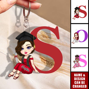 Graduation Girl - Personalized Keychain