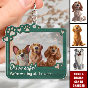 Furry Friends Make Life Better - Dog & Cat Personalized Custom Acrylic Keychain