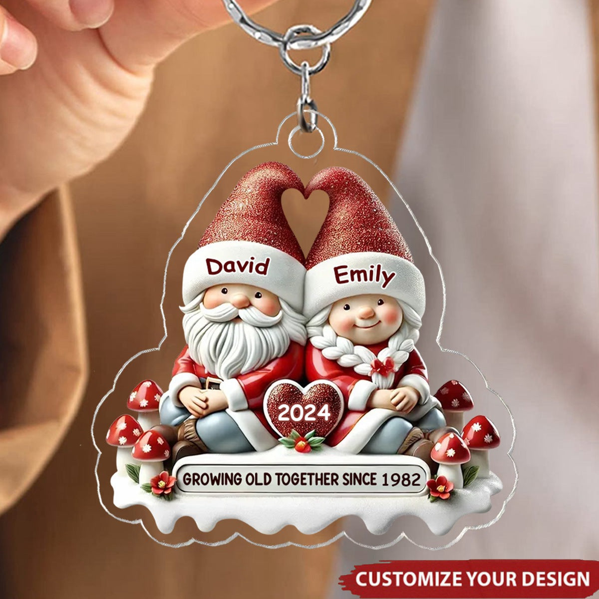 Couple Personalized Keychain - Perfect Gift For Couple