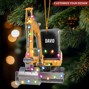 Personalized Christmas Ornament - Christmas Gift For Heavy Equipment Operator