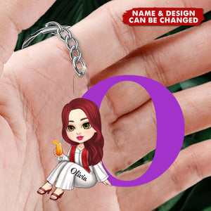 Graduation Girl - Personalized Keychain