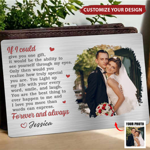 Custom Photo Forever And Always Starts Here - Couple Personalized Wallet Card, Gift For Husband Wife, Anniversary