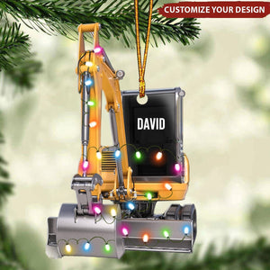 Personalized Christmas Ornament - Christmas Gift For Heavy Equipment Operator