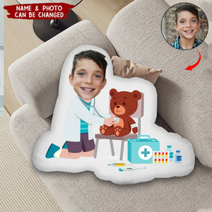 Doctor Nurse Kids Dream Jobs Sons Daughters - Personalized Photo Shaped Pillow