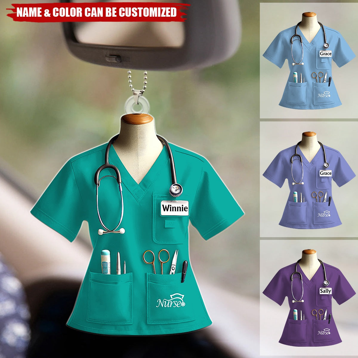 Nurse Uniform Custom Name Personalized Ornament