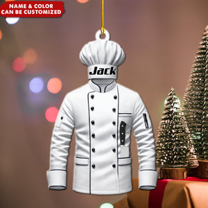 Chef Uniform Personalized Ornament, Christmas Gift For Cooking Lover