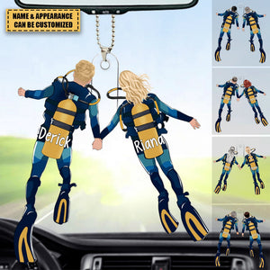 Diving Couples Personalized Ornament, Gift For Scuba Diving Lovers