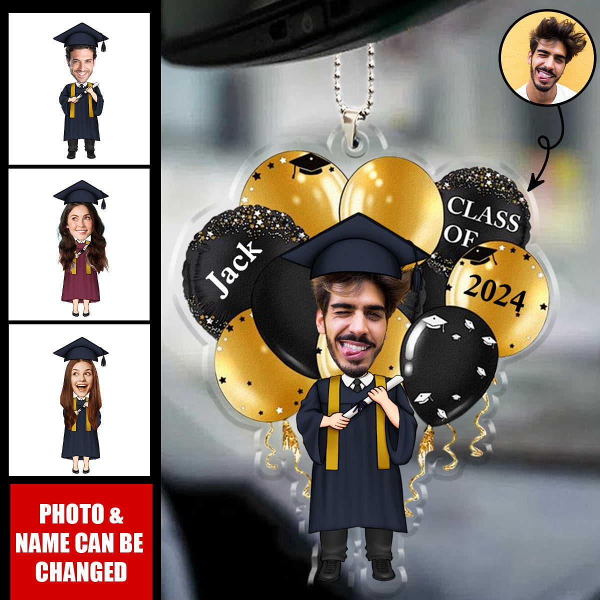 Graduation Celebration - Personalized Acrylic Car Ornament