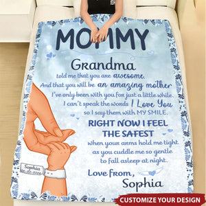 Family Personalized Baby Blanket - Baby Shower Gift For First Mom