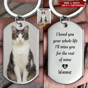 I Will Carry You With Me Until I See You Again - Pet Memorial Keychain