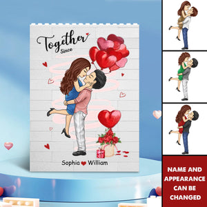 I Love You Forever - Couple Personalized Vertical Rectangle Shaped Building Brick Blocks