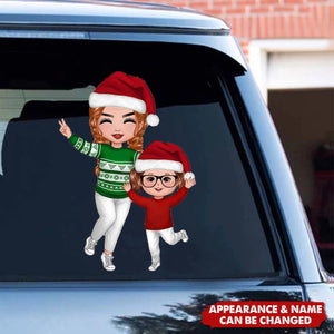 Happy Christmas Doll Grandma Grandkids Personalized Decal