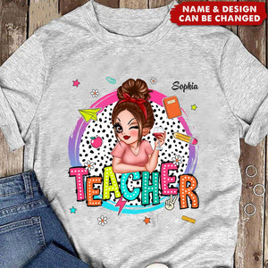 Teacher Personalized Summer Vibe T-Shirt