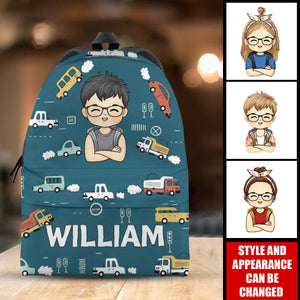 I'm Back - Personalized Custom Kid Backpack - Back To School Gift For Kid