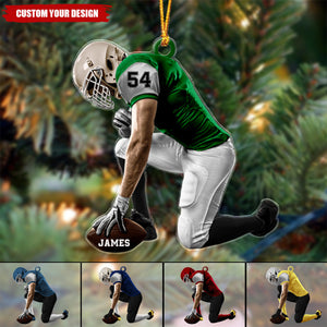 Personalized Football Acrylic Ornament, Gift For Football Fans