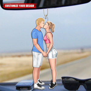 Beautiful Couple - Personalized Couples Car Ornament - Gift For Couples