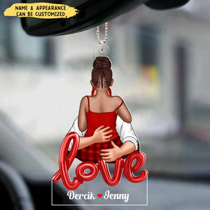 Couple Kiss Passionate Love Gift For Him For Her Personalized Acrylic Ornament