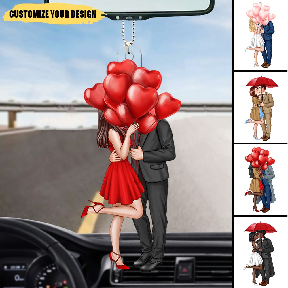 Elegant Couple Valentine‘s Gift Personalized Car Ornament