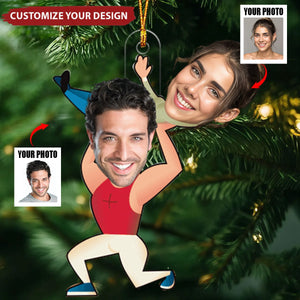 Custom Photo Gifts For Gym Couple - Personalized Christmas Ornament