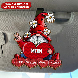 Perfect For The Woman Who Loves Unconditionally - Family Personalized Custom Car Visor Clip - Gift For Mom, Grandma