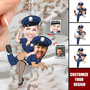 Funny Photo Couples Personalized Keychain