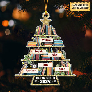 Custom Name Book Club - Personalized Acrylic Ornament