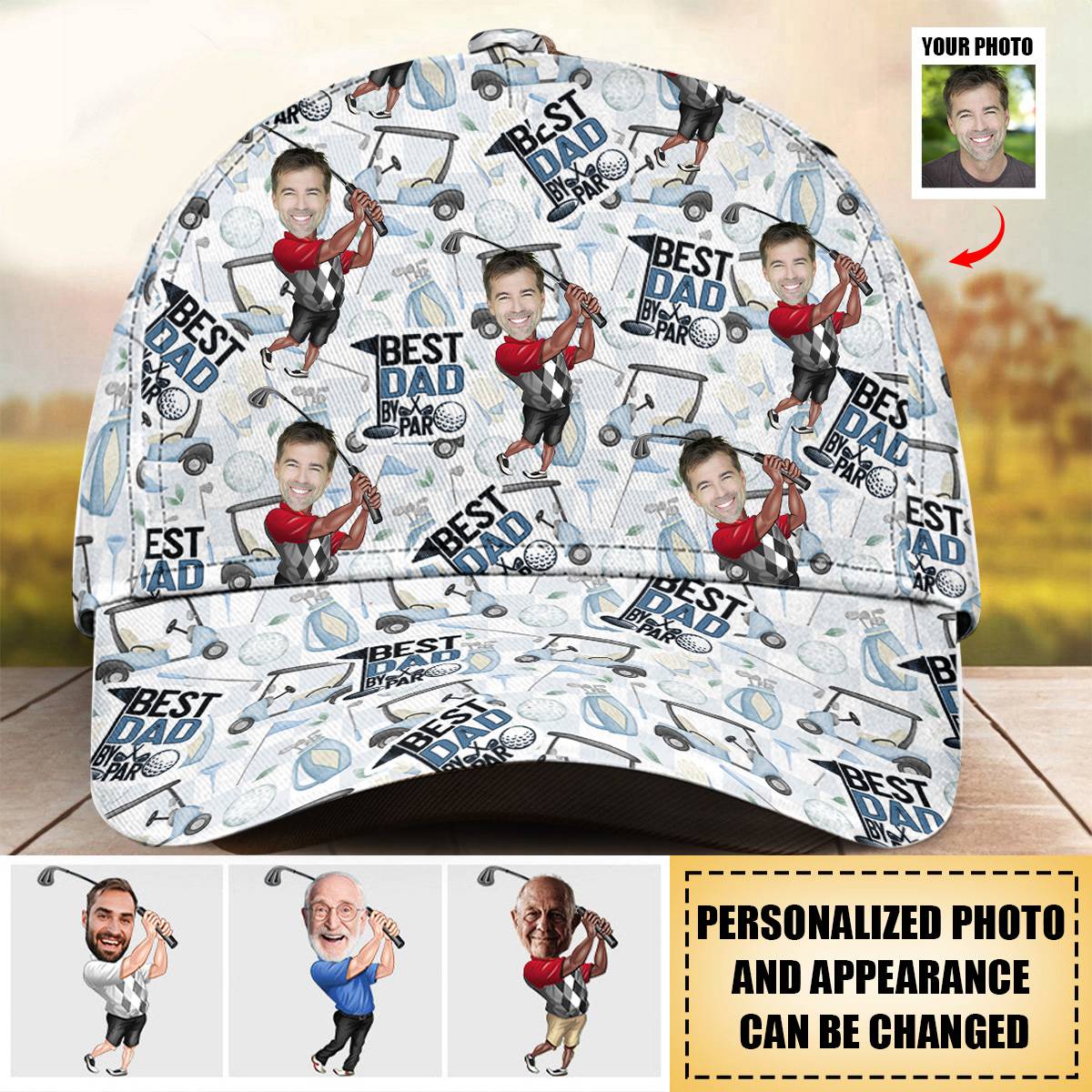 Best Dad By Par - Personalized Golf Classic Cap