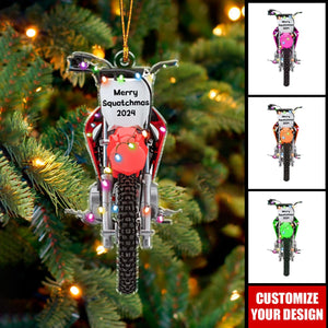 Motocross Rider - Personalized Acrylic Christmas Ornament