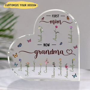 First Mom Now Grandma - Personalized Acrylic Plaque