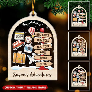 Make Every Trip An Adventure To Remember - Travel Personalized Custom Ornament - Acrylic Custom Shaped, Gift For Adventure Travel Lovers