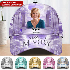 Memorial Upload Photo Heaven Gate Sky In Loving Memory Personalized Classic Cap