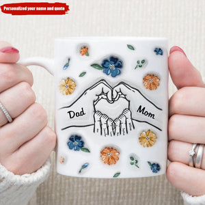 A Happy Family Is But An Earlier Heaven - Family Personalized Custom 3D Inflated Effect Printed Mug - Gift For Family Members