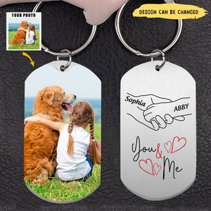 Hold your hand- Personalized Stainless Steel Keychain