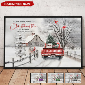 All Roads Lead Home At Christmas Personalized Family Canvas