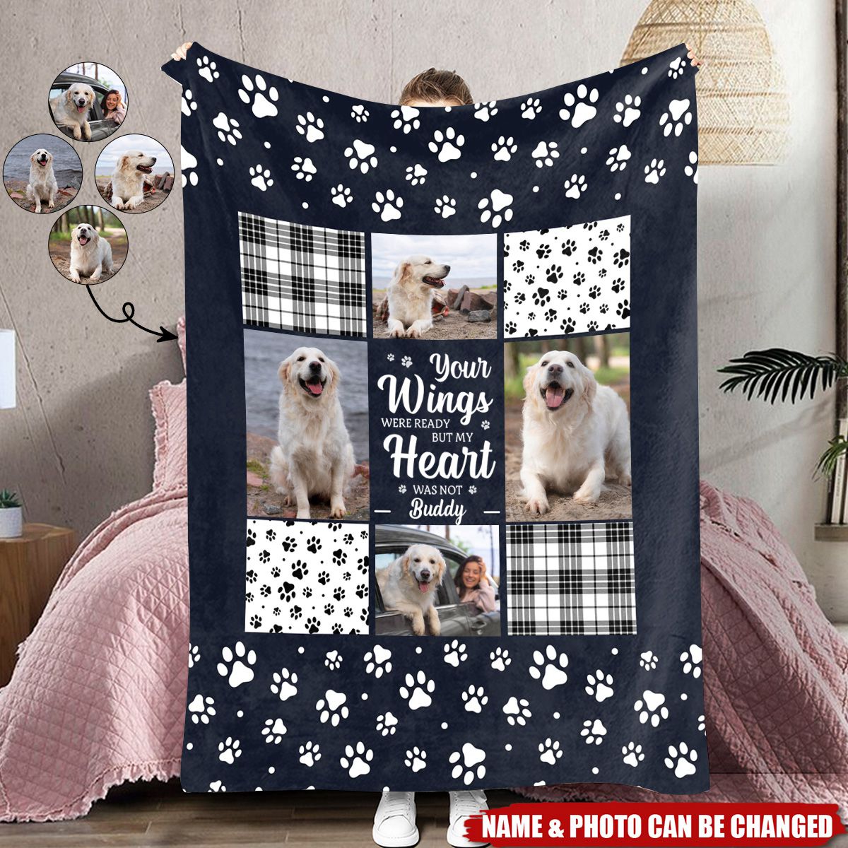 Custom Photo You Were My Favorite Hello And My Hardest Goodbye - Memorial Personalized Custom Blanket - Sympathy Gift For Pet Owners, Pet Lovers