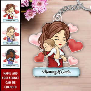 Family Personalized Keychain - Gift For Mom, Grandma