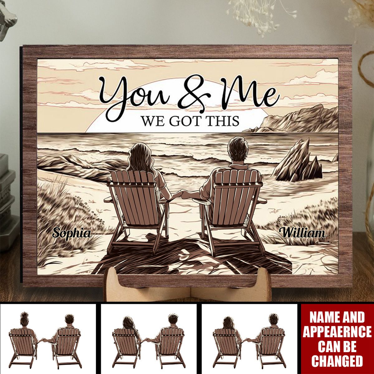 You And Me We Got This - Personalized Wooden Plaque