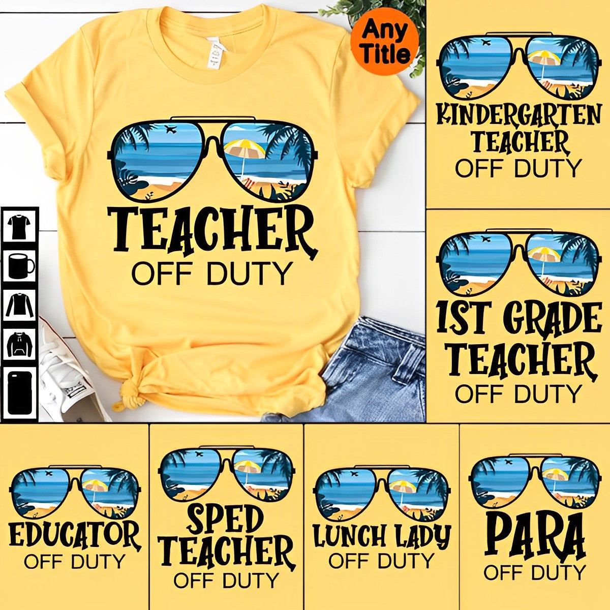 Teacher Off Duty - Hello Summer - Personalized Shirt