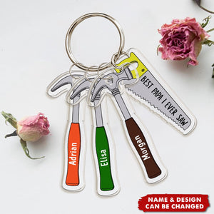 Best Dad I Ever Saw - Personalized Acrylic Keychain