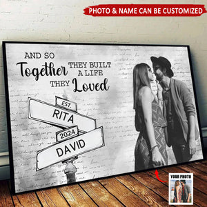 Custom Couple Photo My Favorite Place In All The World - Personalized Poster