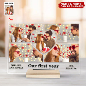 Our First Year - Personalized Acrylic Photo Plaque