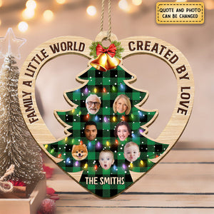 Custom Photo Family Tree Together We Make A Family - Personalized Custom Shaped Wooden Ornament