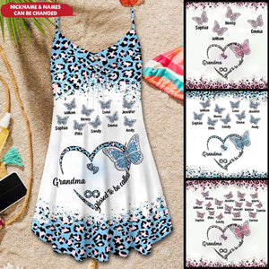 Personalized Blessed To Be Called Nana Butterfly Heart Infinity Grandkids Love Summer Dress