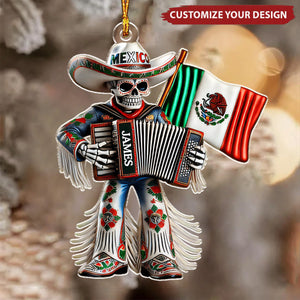 Personalized Mexico Christmas Acrylic Ornament, Gift for Mexican