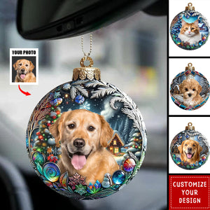 Custom Photo Pets Make Our Lives Whole - Dog & Cat Personalized Car Ornament